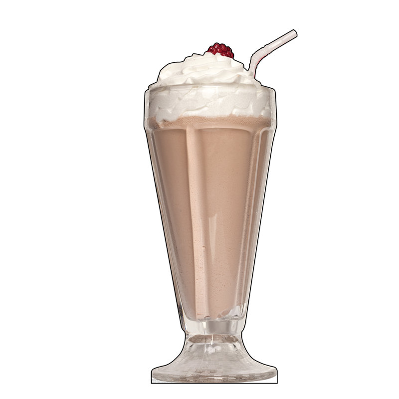 Accroche en carton chocolat milkshake