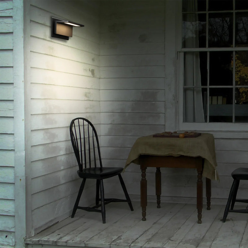10w Led Modern Outdoor Wall Sconce,  Aluminum Lantern Fixture With 3000k Warm White Light For Porch, Front Door, And Patio