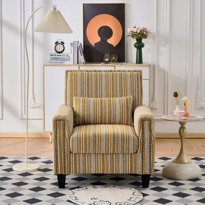 Fauteuil d'appoint de style moderne avec accoudoirs, fauteuil d'appoint rembourré en tissu confortable