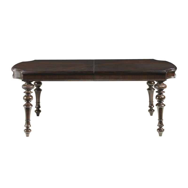 Traditional Kahala Extendable Dining Table in Rich Kona Finish