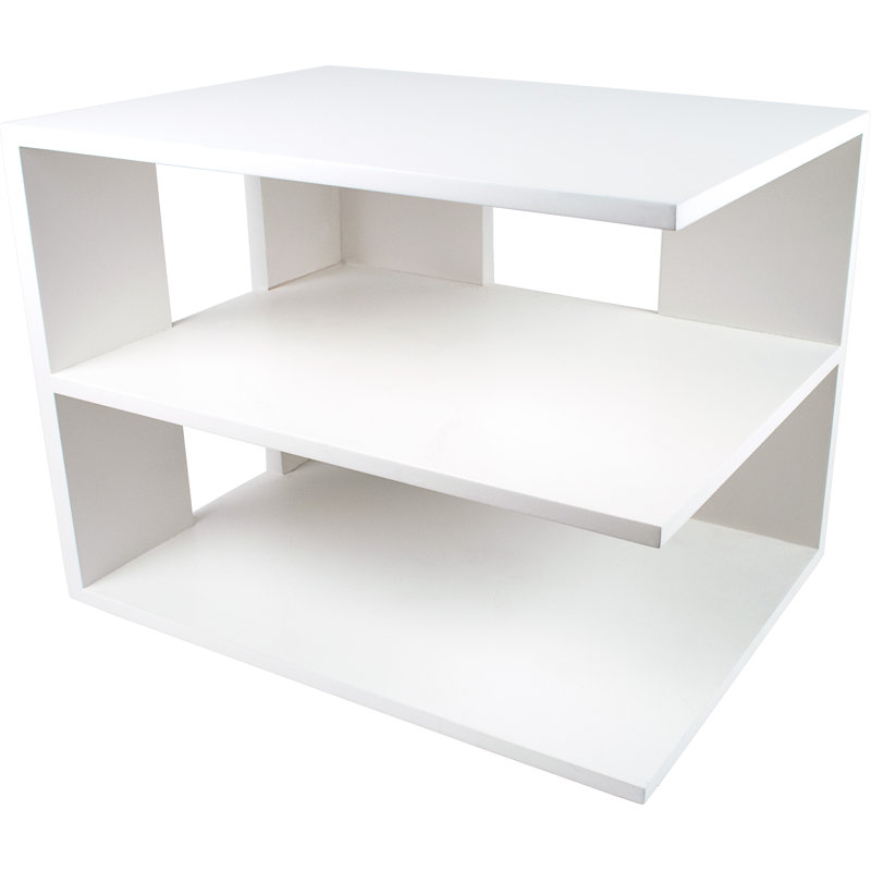 Tablette d’angle Castellon, Blanc pur