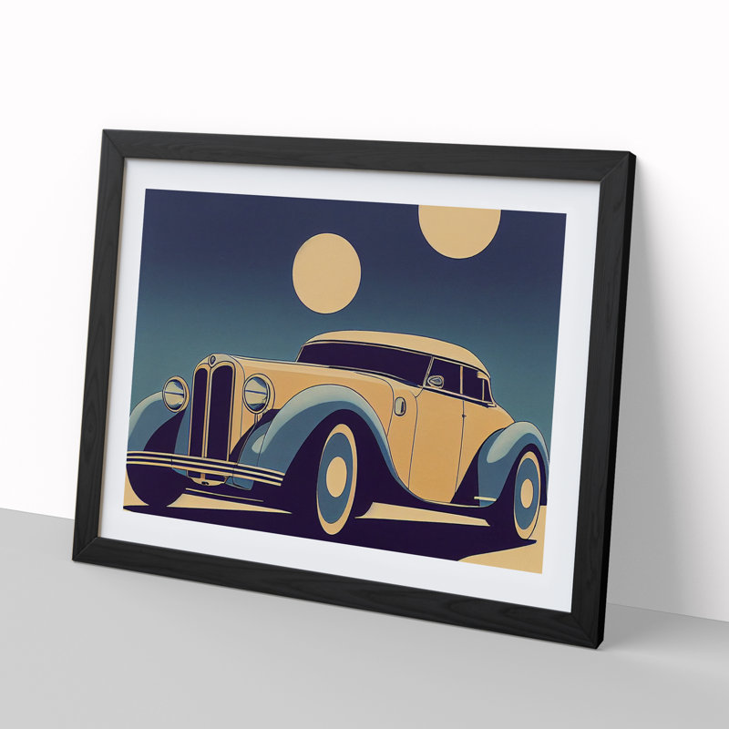 Classic Car - Framed Print, Black Framed, 46cm H x 64cm W x 2cm D