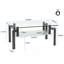Table basse rectangulaire en verre noir