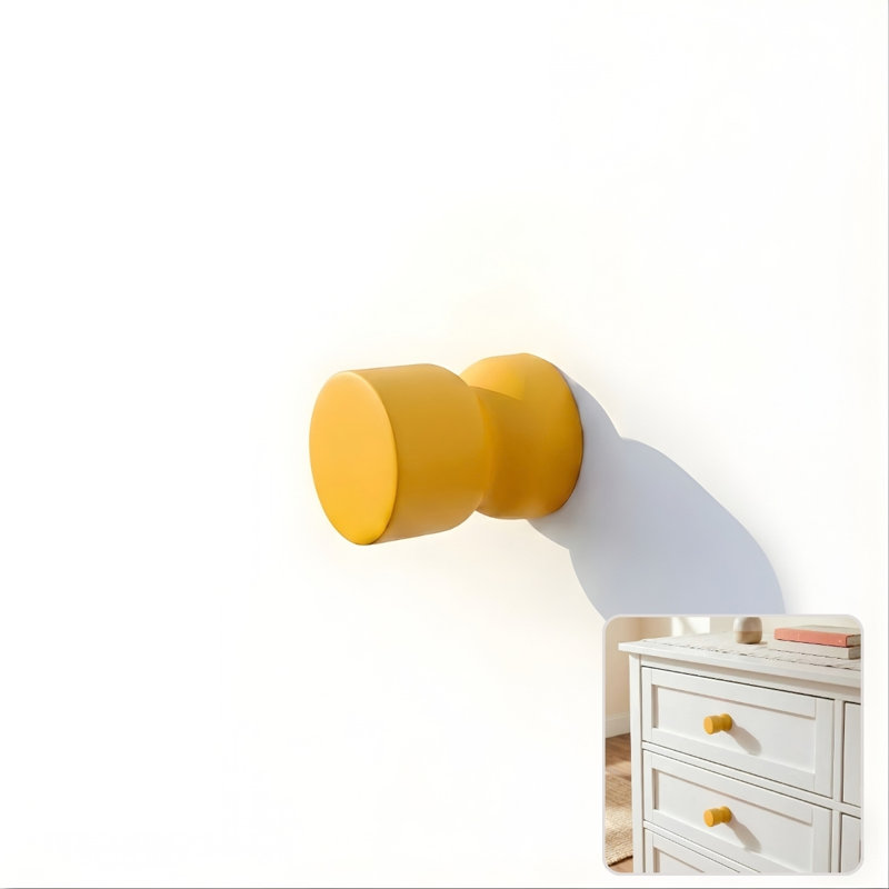 ROUS Harwdare Mid-Century Modern Hourglass Knob, Sunflower (Yellow)