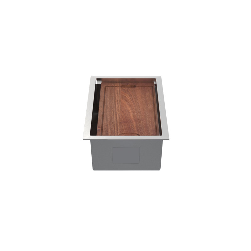 Rivage Basin Undermount Kitchen Workstation Sink, 15 in x 19 in, Single