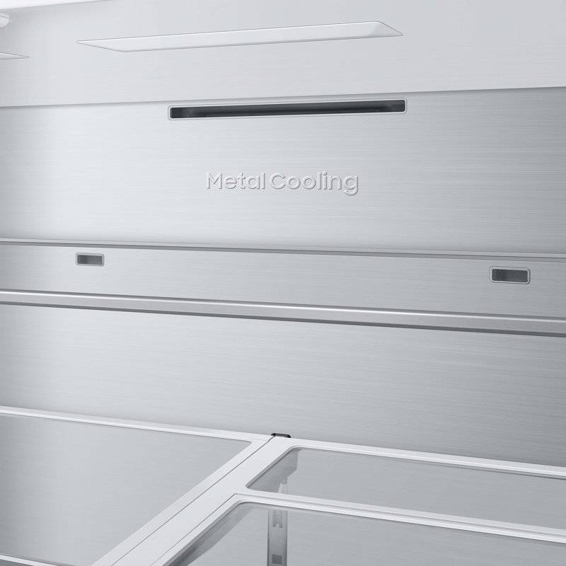 Samsung Bespoke 4-Door French Door Refrigerator (23 cu. ft.) with Beverage Center™, White Glass