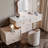 Makeup Vanity with Light mirror,4 drawers