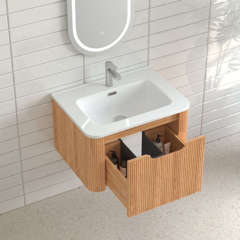 Armoire de salle de bain flottante Mid-Century