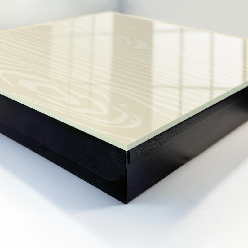 Key box for home, Opens to the right, 30x30x5, Black, Warm wood lines, neutral palette, 