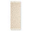 Wool Checkered Area Rug in Beige/Ivory-75498436