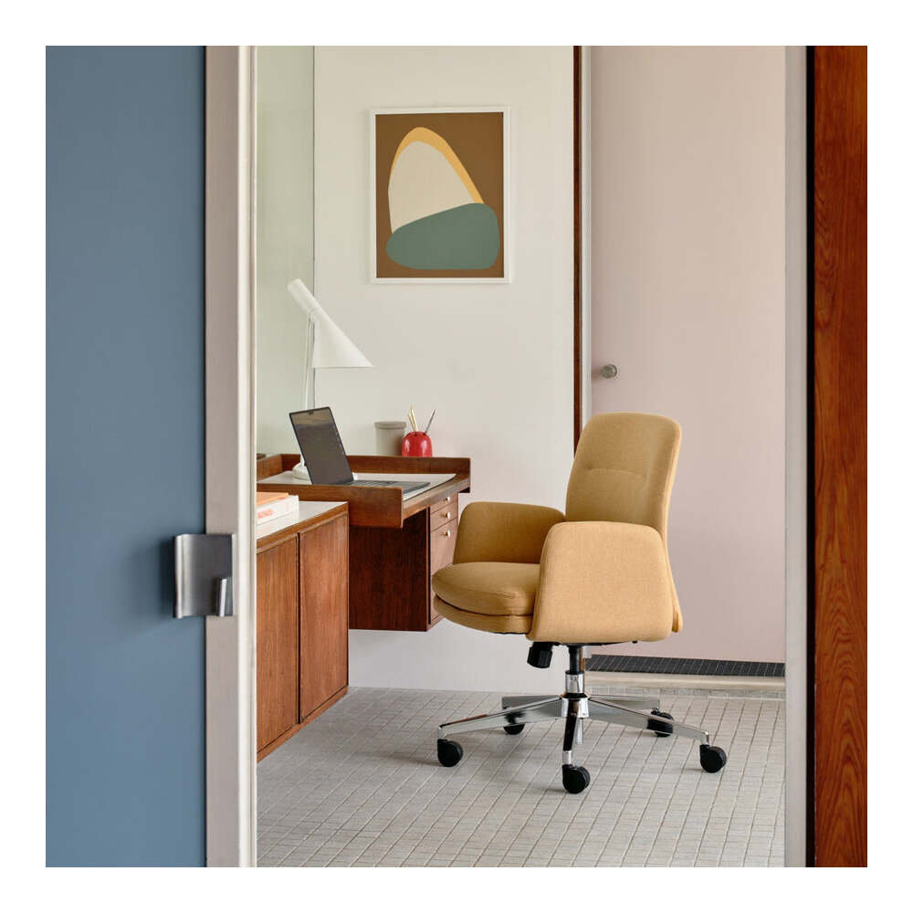 Fabric Office Chair with Lumbar Support, Sunflower, 40.5"