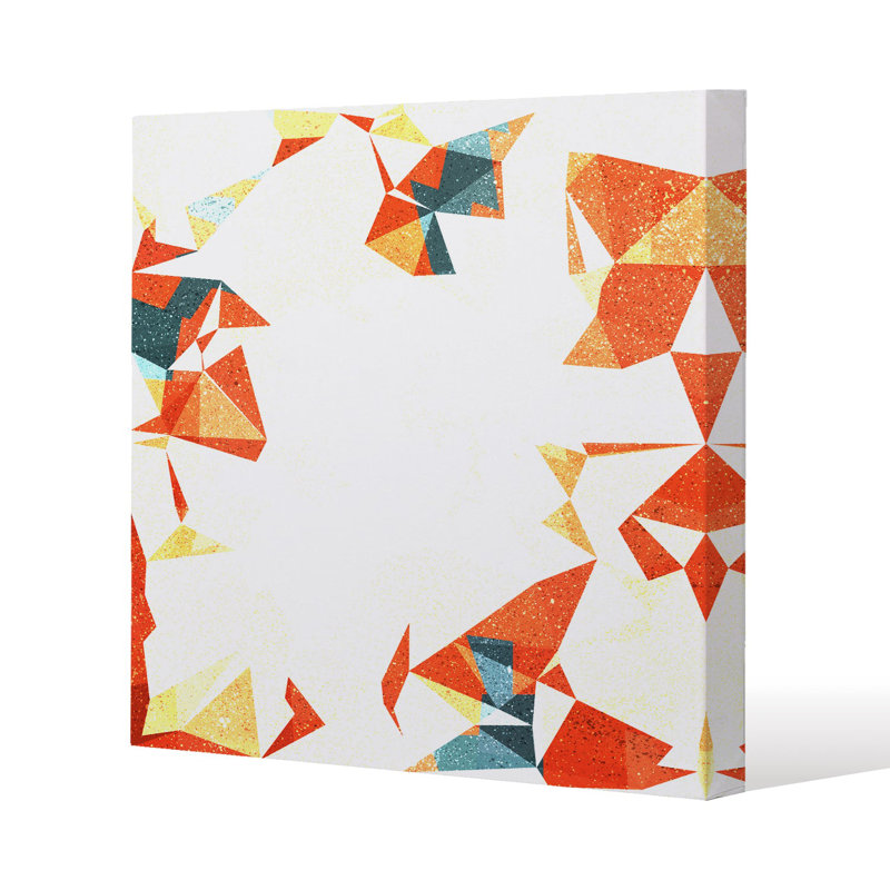 Autumn Geometric Slim Style Canvas Print, 60 cm H x 60 cm W