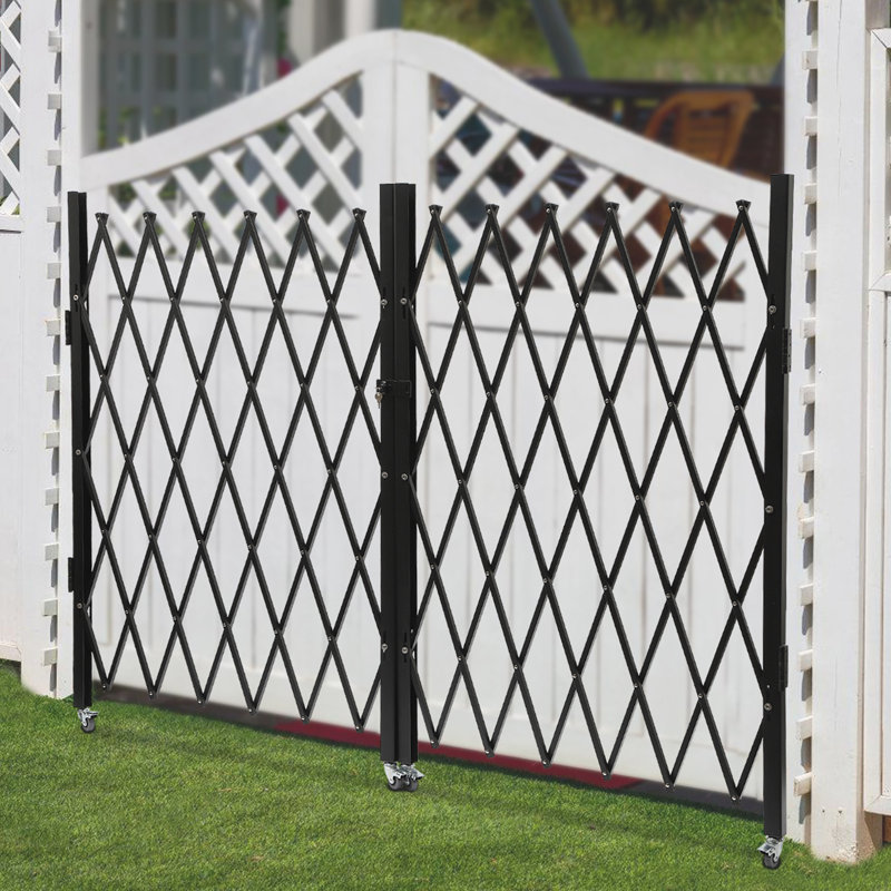 Black Metal Gate, 9.84 ft. W x 5.25 ft. H
