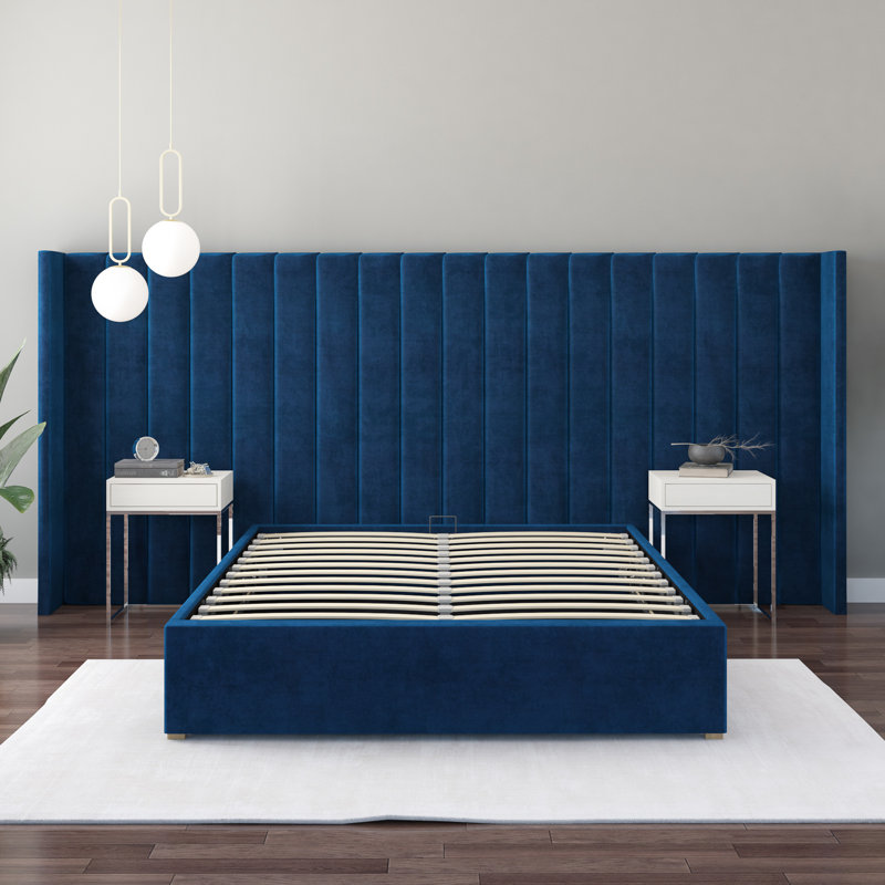 Arye Upholstered Headboard, Navy