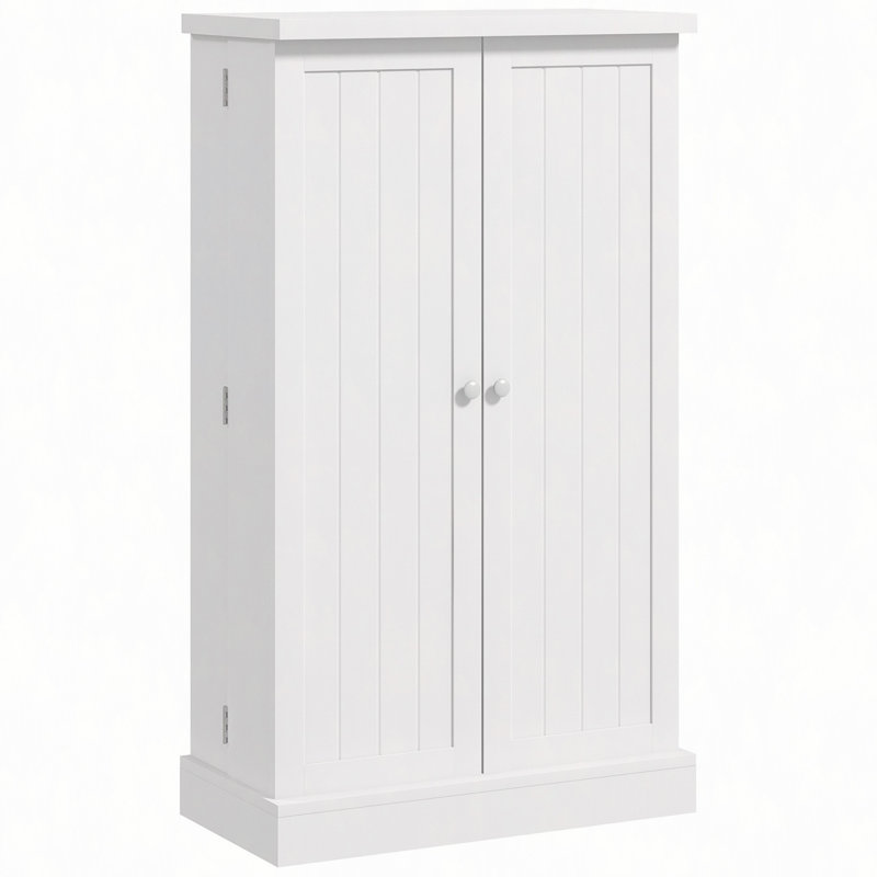 Armoire de rangement pour garde-manger de 41 po, armoire de cuisine autoportante avec 12 tablettes de porte, portes doubles, étagère à 5 niveaux et tablettes réglables