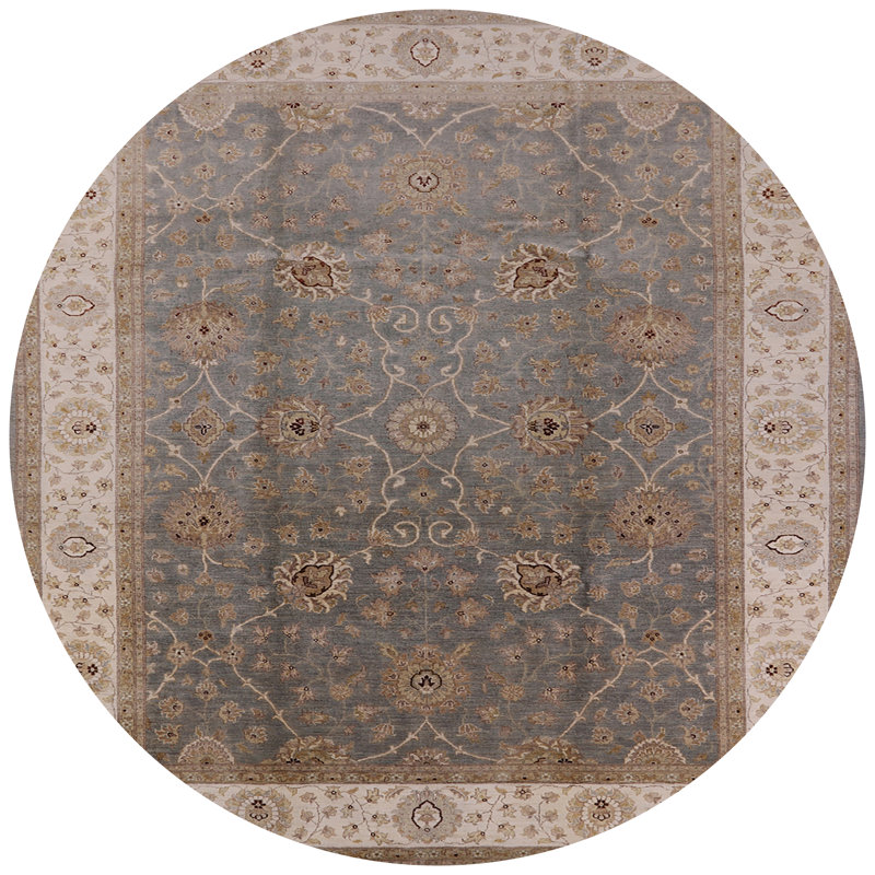 Tapis oriental brun Chenault, Rond 8 pi