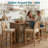 Wooden Bar Stools With Natural Rattan Back (Set Of 3)-1765629911