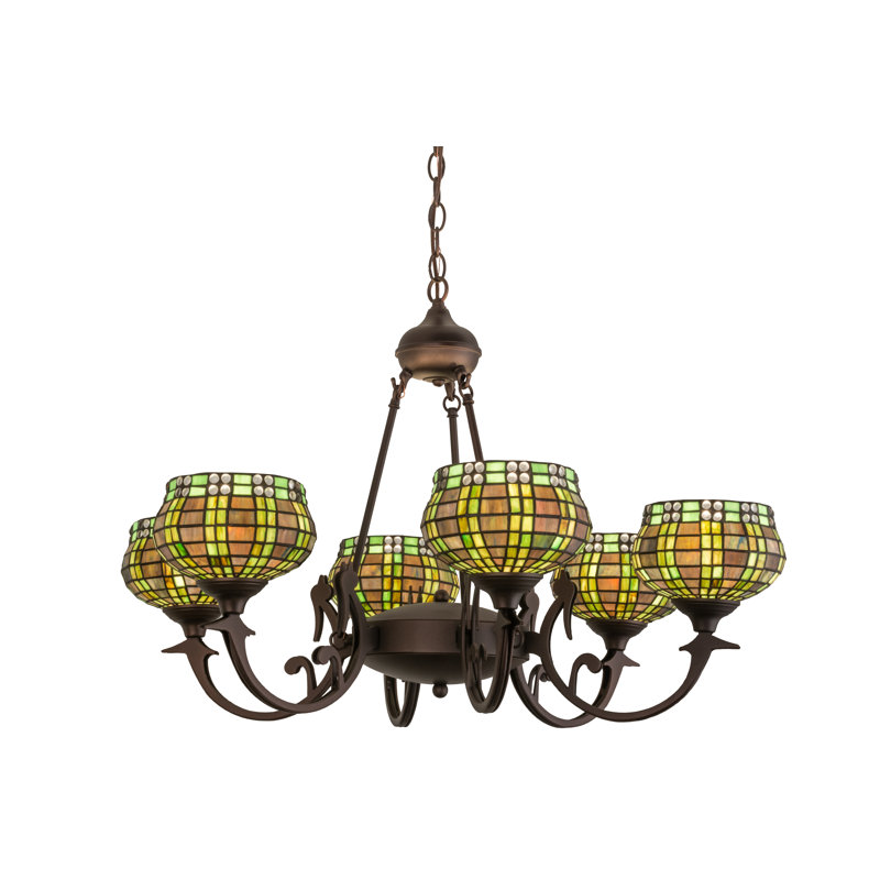Jeweled 6 - Light Chandelier