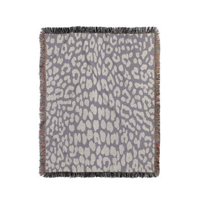 Delo Animal Print Cotton Blend Blanket Throw