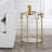 Quanda Mirrored Glass Top End Table
