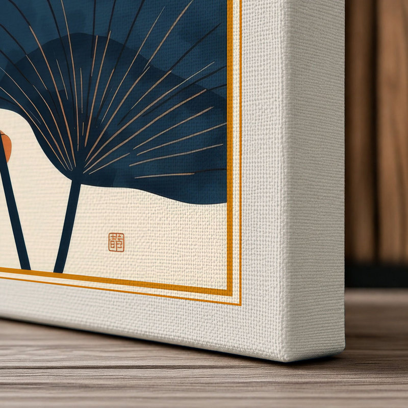 Lotus Meditation Japandi 1 Piece Wrapped Canvas Wall Art, 24x16 - 61.0 x 40.6 cm, Cream Border