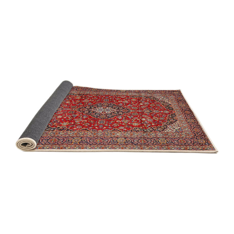 Tapis traditionnel mehroon/noir/crème, Rond 5 pi