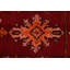 Tapis de couloir en laine rouge marocain de conception unique 6 pi 2 po x 13 pi 9 po noué à la main Tapis décoratif
