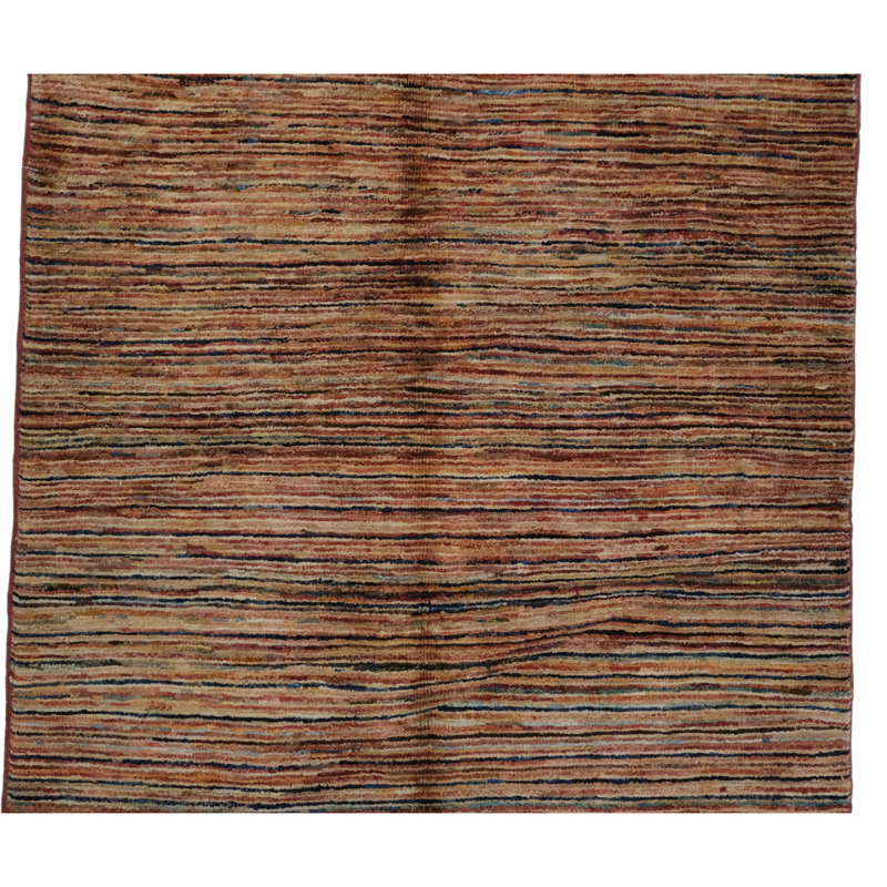 High-Quality Hand-Knotted Navy And Red Area Rug