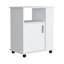 Chariot de cuisine Newark, trois tablettes latérales, finition blanche-1430834740