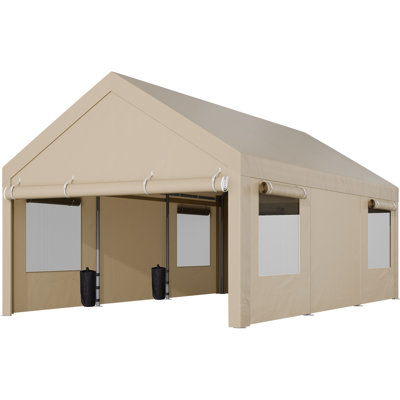 12 pi. L 20 pi. D Carport Garage robuste 