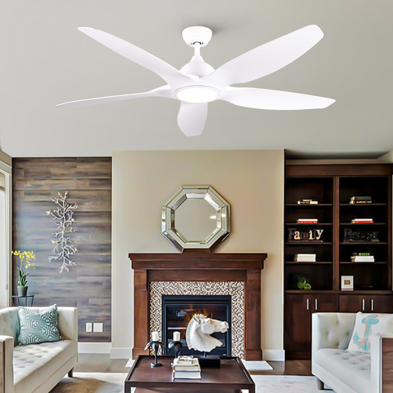 Dainius 60'' Ceiling Fan with LED Lights, White