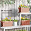 Paquet de 7 pots de fleurs de 15,7 po avec jardinières et trous de drainage-2012915984