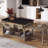 Extendable Kitchen Island with Storage, Multi-Functional Kitchen Cart with Built-In Power Outlets, Retro Kitchen Island on Wheels with Drawers and Open Shelves for Kitchen (Espresso+Natural)-124834761