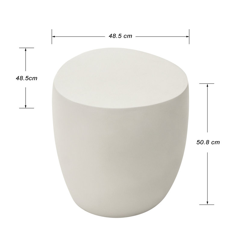Light Table,Night Stand,GRC Table Concrete Side Table, White