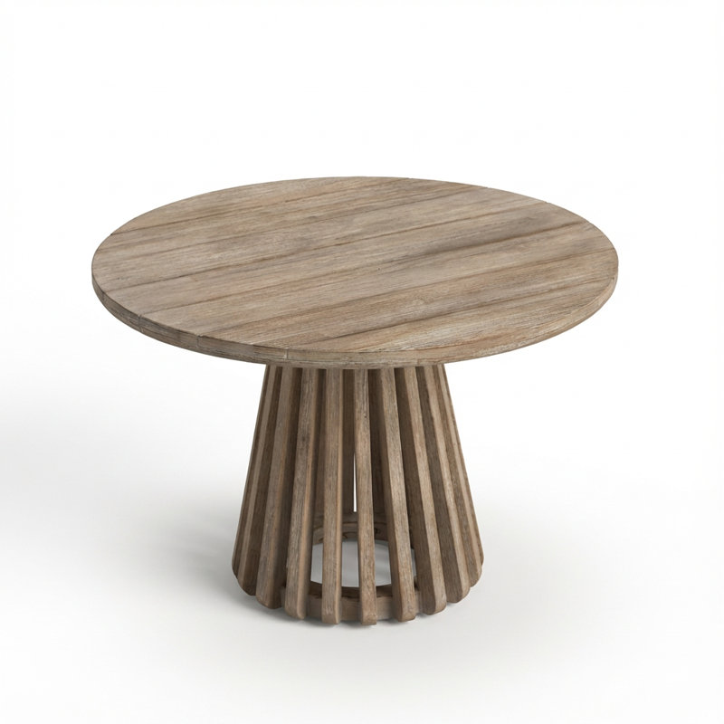 Round Acacia Outdoor Coffee Table , 60cm cm W 60cm cm D
