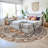 Washable Rugs - Large Boho Rugs for Living Room Stain Resistant Carpet Vintage Tribal Rugs for Bedroom Kitchen Bathroom Non Slip Backing Home Decor Floor Decoration Mat Brick-1886678030