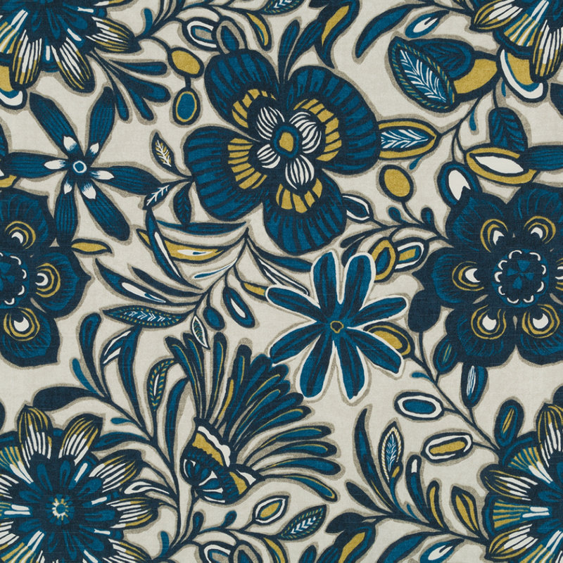 Babessi 100% Cotton Fabric, Indigo