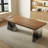 Nut-brown Rectangular Solid Wood Writing desk-312964186
