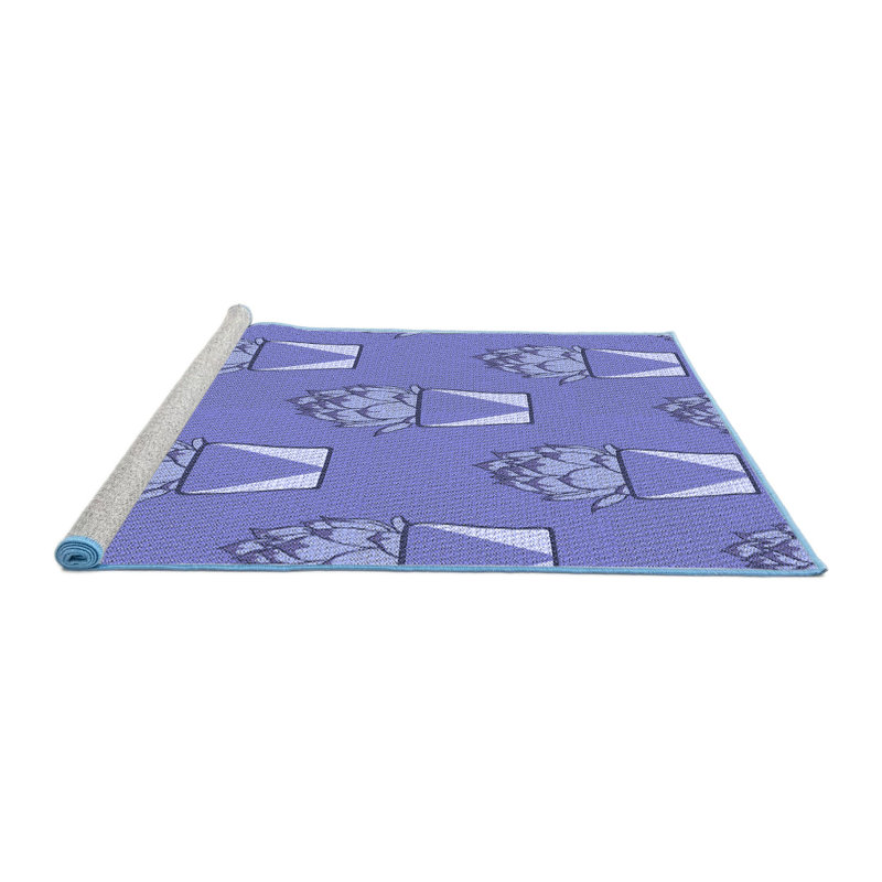 Tapis 100% à motifs lavables à la machine 2989 10, Rond 5 pi