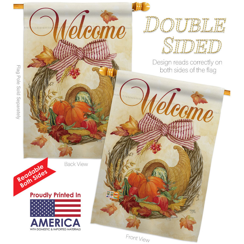 Double Sided 40'' H x 28'' W Polyester House Flag