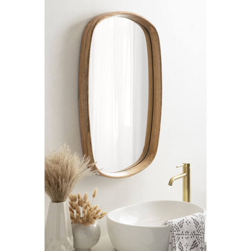 Miroir mural Prema 20 x 30, Naturel, 30 po x 20 po, Rectangle