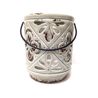 7'' H Ceramic Tabletop Lantern