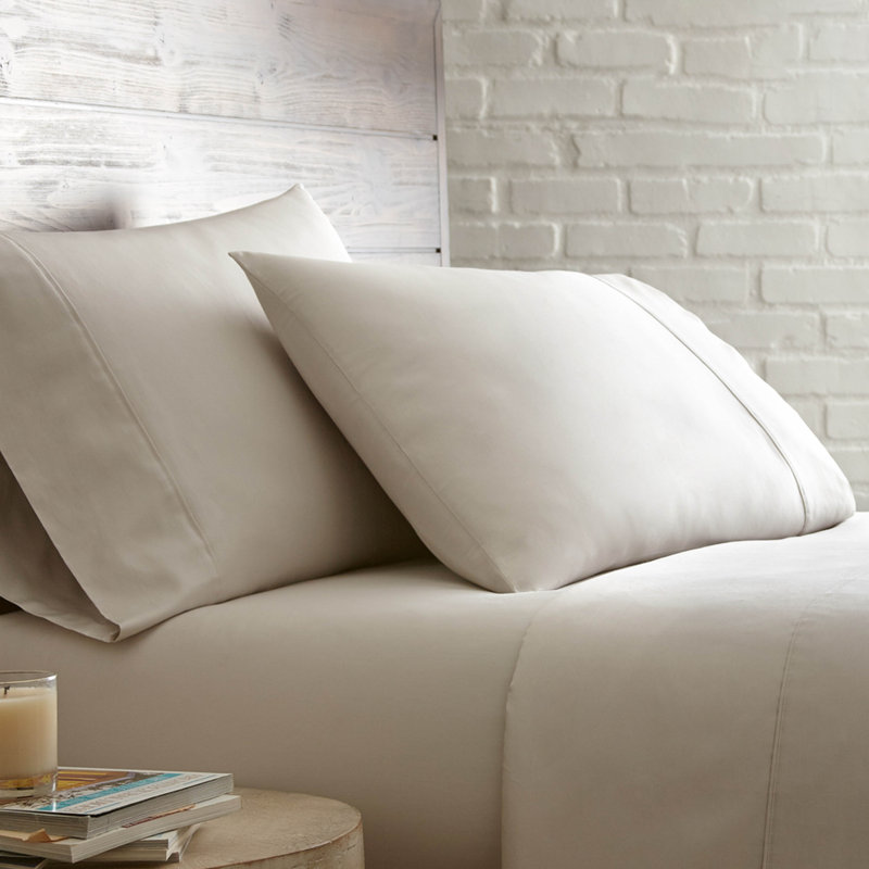 Ensemble de draps Southbest Fine Linens Sweetbrier, Ensemble de draps pour grand lit + drap-housse + 2, Sable doux