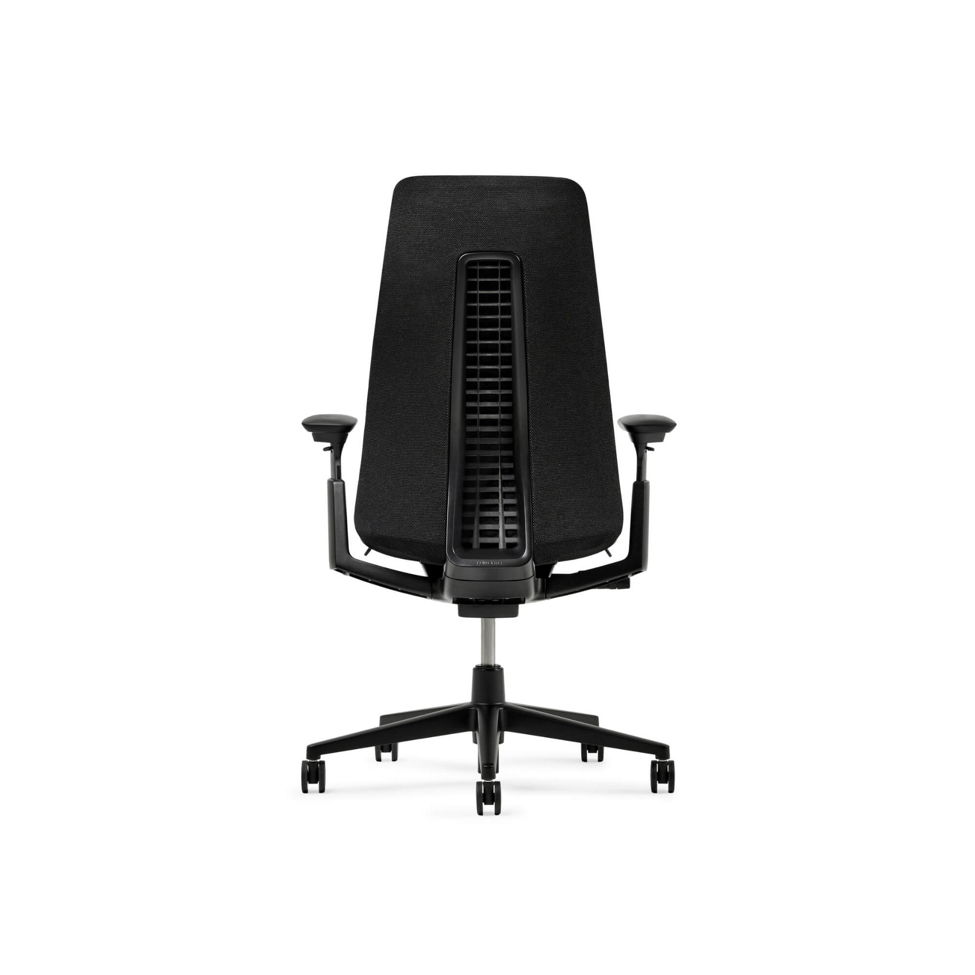 Haworth Fern Digital Knit Task Chair, No, Charcoal Black