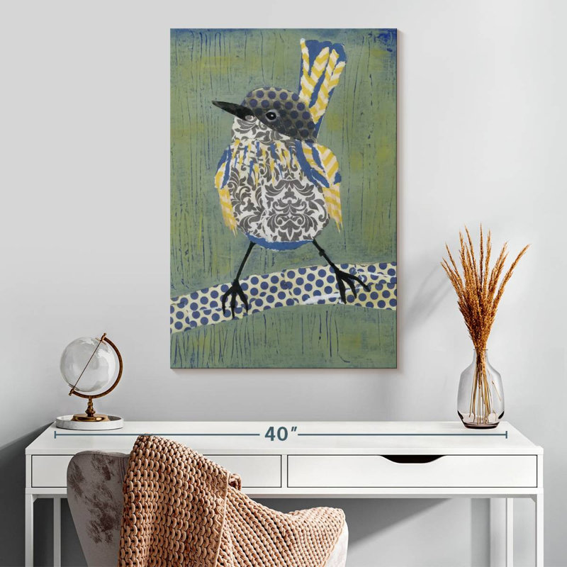 Patchwork Wren I, 30" H x 20" W