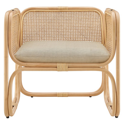 Ellis Natural Rattan Accent Armchair