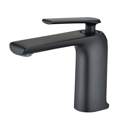 Robinet de salle de bain à un trou en noir mat