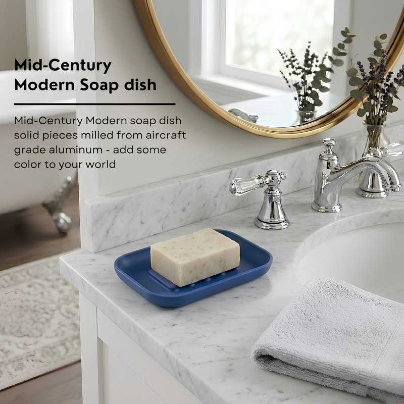 Alabaster Soap Dish, Polo (Navy Blue)