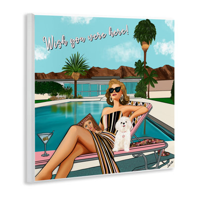 «Wish You Were Here», plaque murale Palm Springs, design par Tara Boone