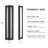 23.6" Dimmable LED Black Aluminum Outdoor Linear Wall Light with Glass Panel-1689006750